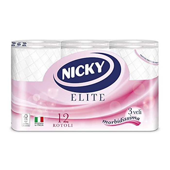 Carta Igienica Nicky Elite 12 Rotoli