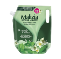 SAPONE LIQUIDO ECORICARICA MALIZIA TÈ VERDE E MENTA 1L