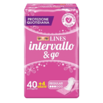 ASSORBENTI SALVASLIP LINES INTERVALLO&GO REGULAR 40 PZ