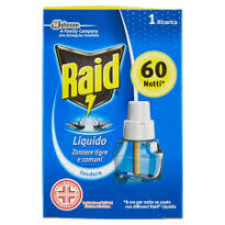 INSETTICIDA RAID RICARICA LIQUIDO ZANZARE CLASSICO 60 NOTTI